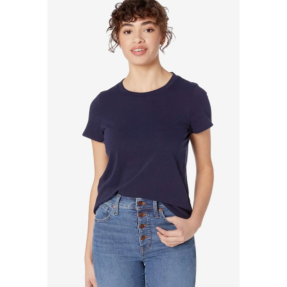 Madewell Northside Vintage Tee Navy Cotton Short Sleeve Women's XXS